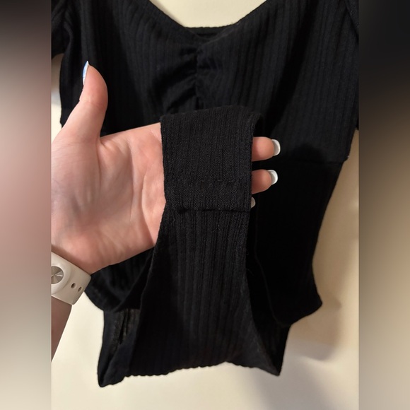 Black Ribbed Body Suit Size M - Picture 5 of 6